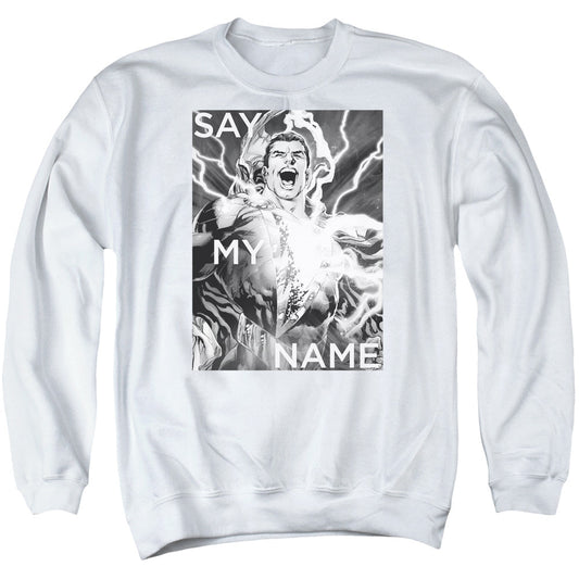 Justice League Of America Say My Name Mens Crewneck Sweatshirt White Officially Licensed