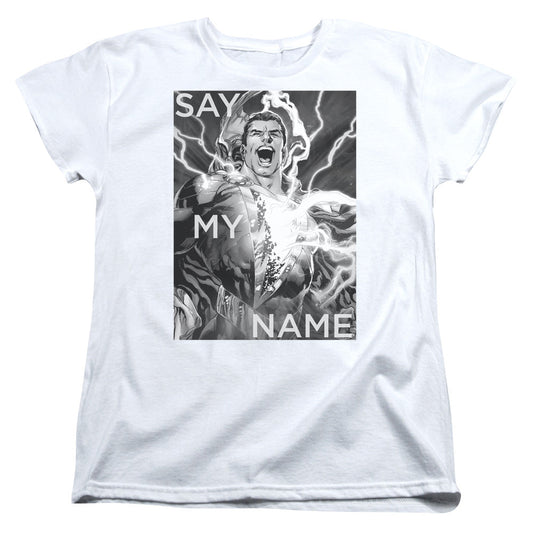 Justice League Say My Name Womens T Shirt White Officially Licensed