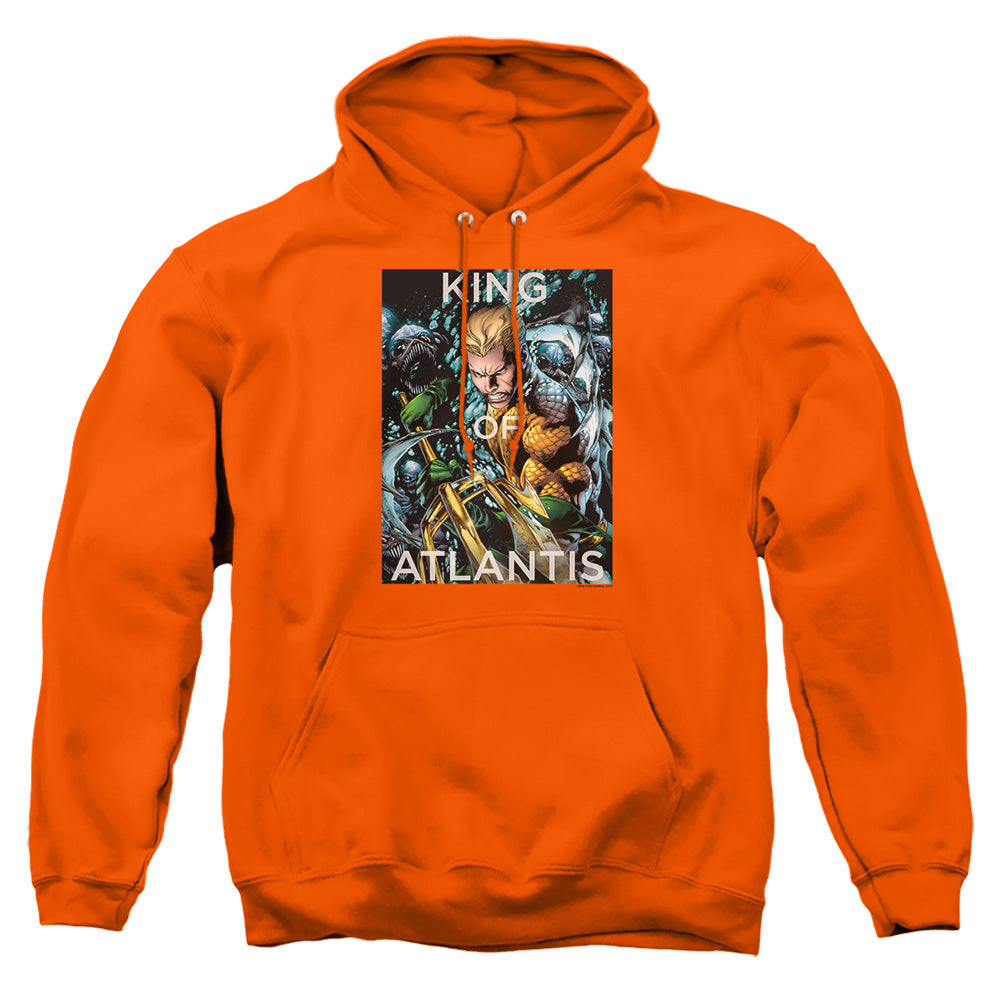 Justice League Of America King Of Atlantis Mens Hoodie Orange Officially Licensed