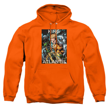 Justice League Of America King Of Atlantis Mens Hoodie Orange Officially Licensed