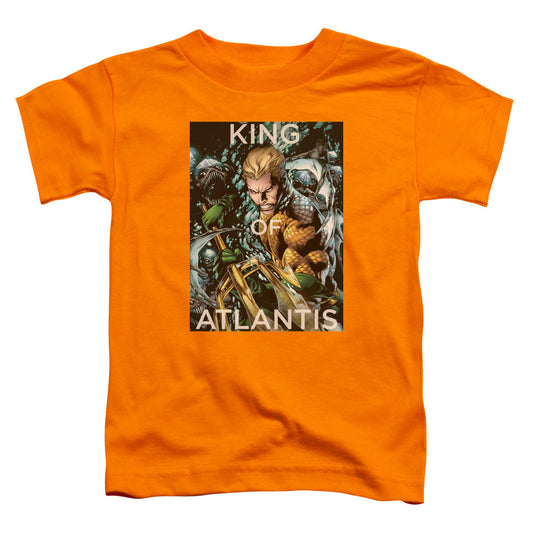 Justice League King of Atlantis Toddler Kids Youth T Shirt Orange Officially Licensed