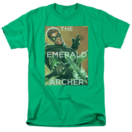 Justice League Trigger Mens T Shirt Kelly Green Officially Licensed