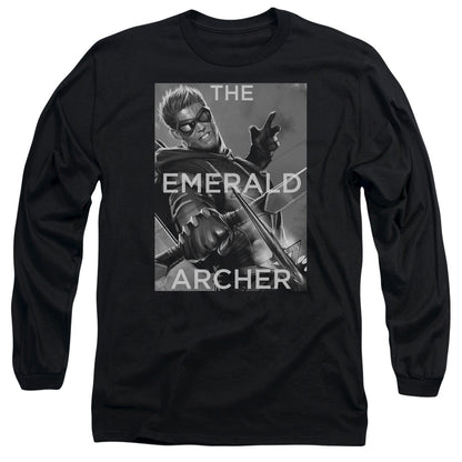 Jla Trigger Mens Long Sleeve Shirt Black Officially Licensed
