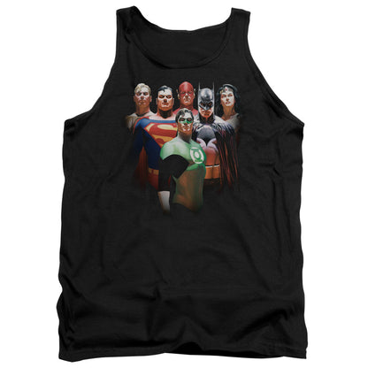 Justice League Roll Call Mens Tank Top Shirt Black Officially Licensed