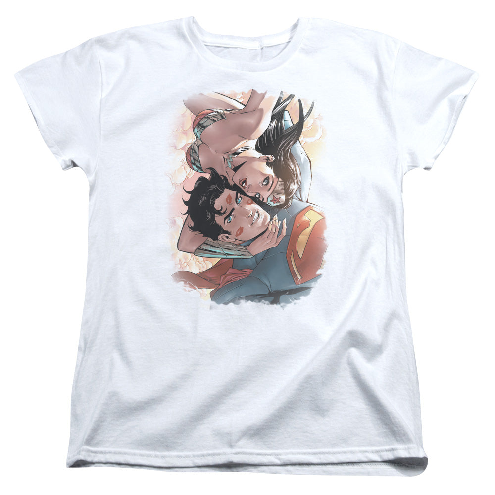Justice League Love Birds Womens T Shirt White Officially Licensed