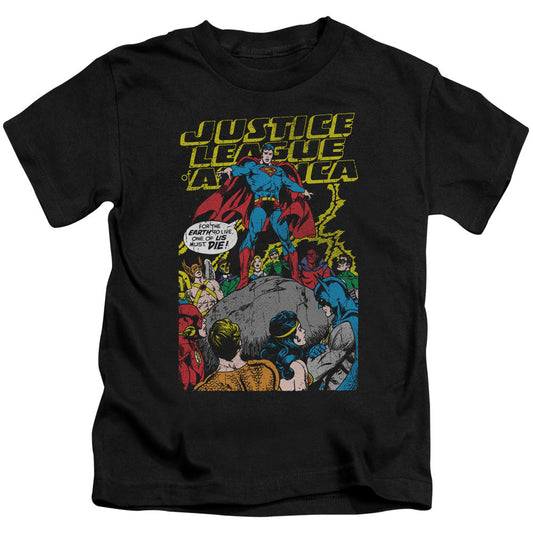 Justice League Ultimate Scarifice Juvenile Kids Youth T Shirt Black Officially Licensed