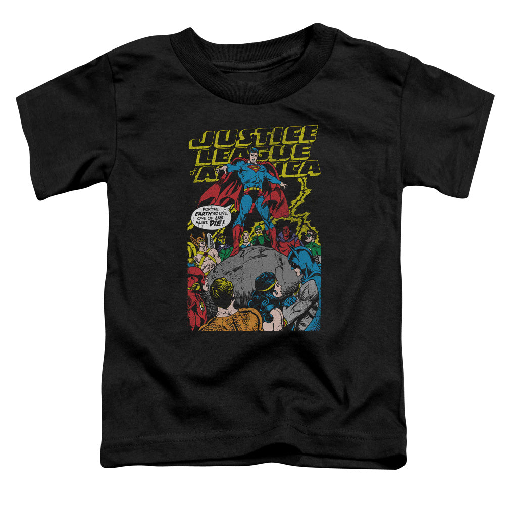 Justice League Ultimate Scarifice Toddler Kids Youth T Shirt Black Officially Licensed