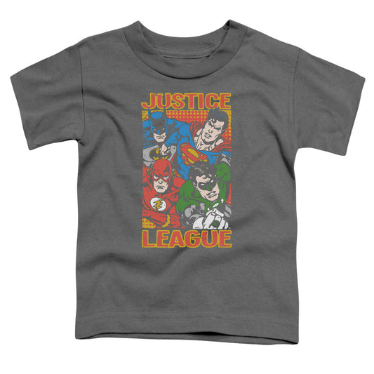 Justice League Hero Mashup Toddler Kids Youth T Shirt Charcoal Officially Licensed