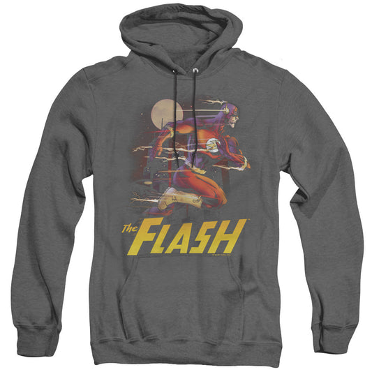 Justice League City Run Heather Mens Hoodie Black Officially Licensed