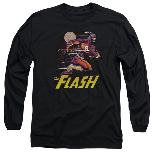 Justice League City Run Mens Long Sleeve Shirt Black Officially Licensed