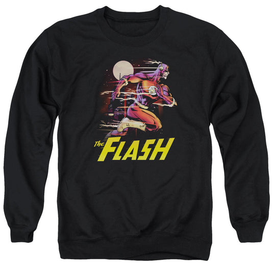 Justice League Of America City Run Mens Crewneck Sweatshirt Black Officially Licensed