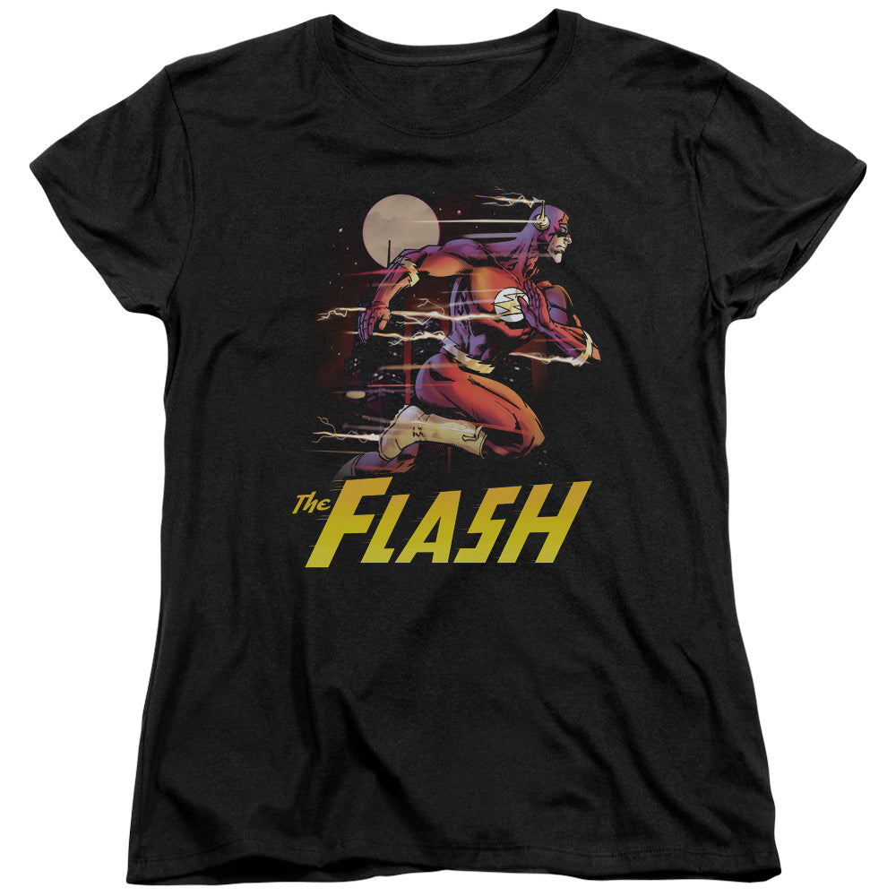 Justice League City Run Womens T Shirt Black Officially Licensed