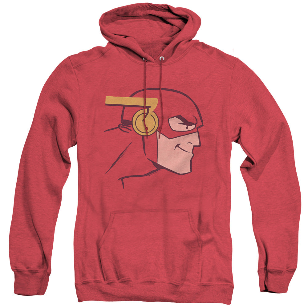 Justice League Of America Cooke Head Heather Mens Hoodie Red Officially Licensed