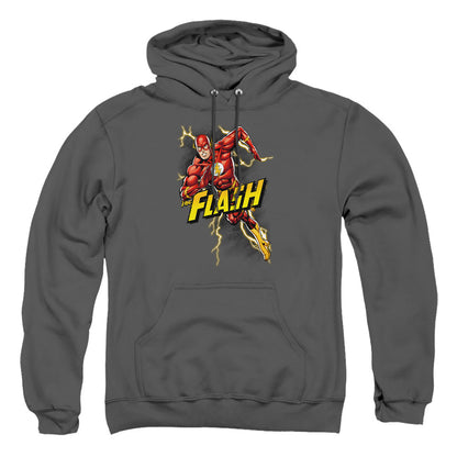 Justice League Of America Bolt Run Mens Hoodie Charcoal Officially Licensed