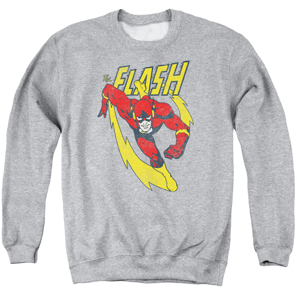 Justice League Of America Lightning Trail Mens Crewneck Sweatshirt Athletic Heather Officially Licensed