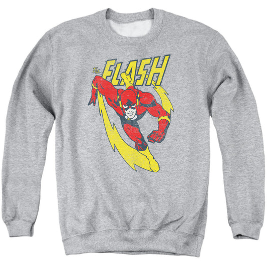 Justice League Of America Lightning Trail Mens Crewneck Sweatshirt Athletic Heather Officially Licensed