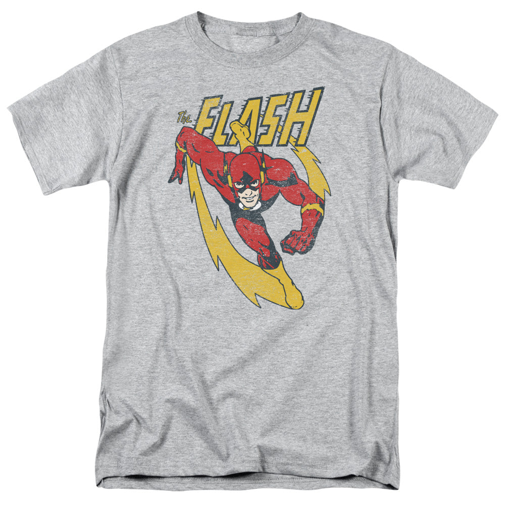 Justice League Lightning Trail Mens T Shirt Athletic Heather Officially Licensed