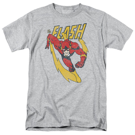 Justice League Lightning Trail Mens T Shirt Athletic Heather Officially Licensed