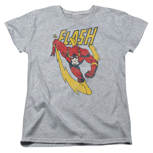 Justice League Lightning Trail Womens T Shirt Athletic Heather Officially Licensed