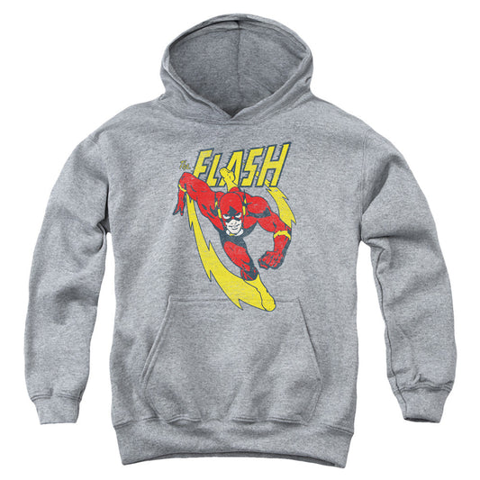 Justice League Lightning Trail Kids Youth Hoodie Athletic Heather Officially Licensed