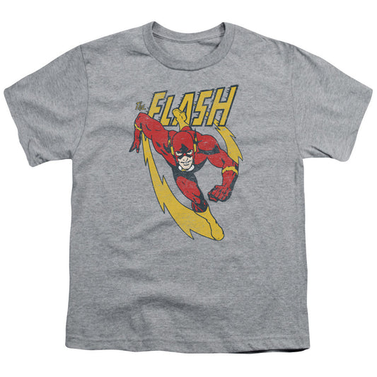 Justice League Lightning Trail Kids Youth T Shirt Athletic Heather Officially Licensed
