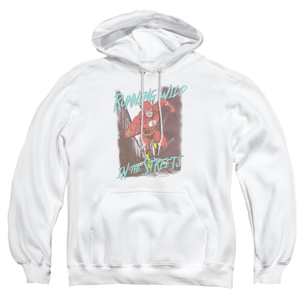 Justice League Of America Running Wild Mens Hoodie White Officially Licensed