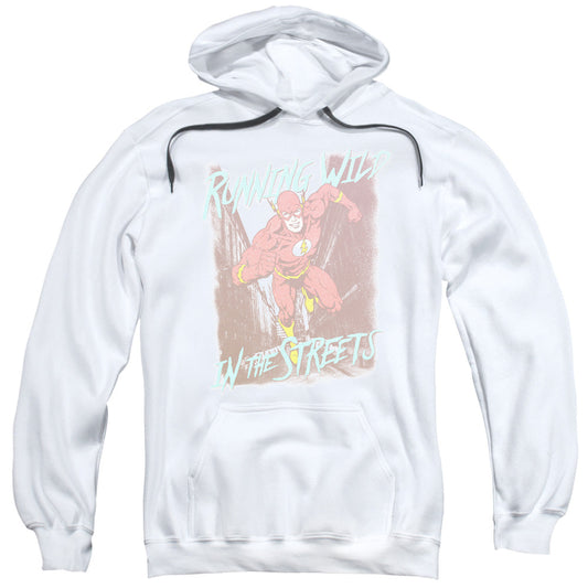 Justice League Running Wild Mens Hoodie White Officially Licensed