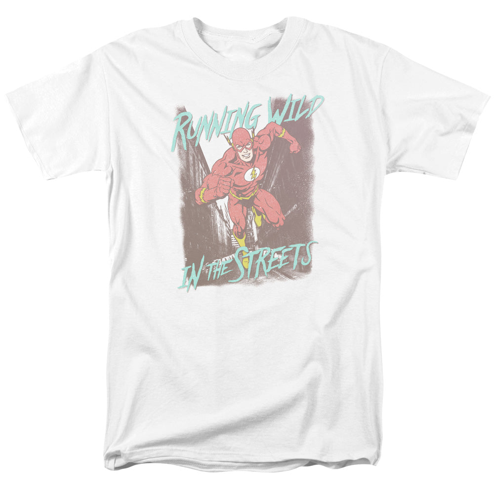 Justice League Of America Running Wild Mens T Shirt White Officially Licensed