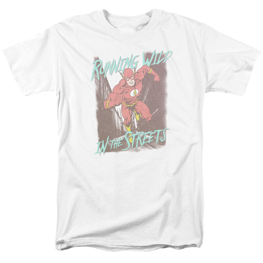 Justice League Running Wild Mens T Shirt White Officially Licensed