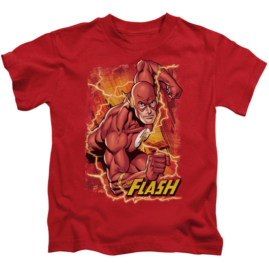 Justice League Flash Lightning Juvenile Kids Youth T Shirt Red Officially Licensed