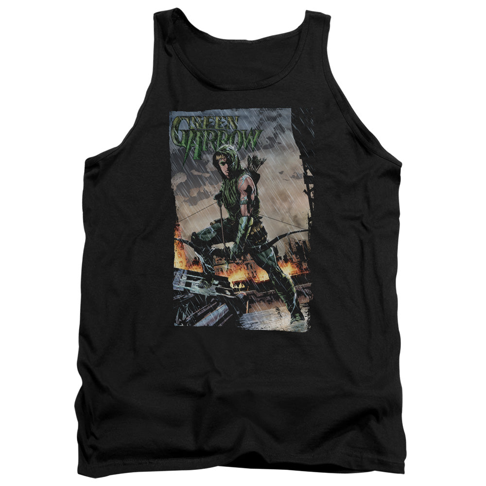 Justice League Fire and Rain Mens Tank Top Shirt Black Officially Licensed