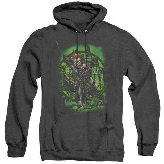 Justice League in My Sight Heather Mens Hoodie Black Officially Licensed