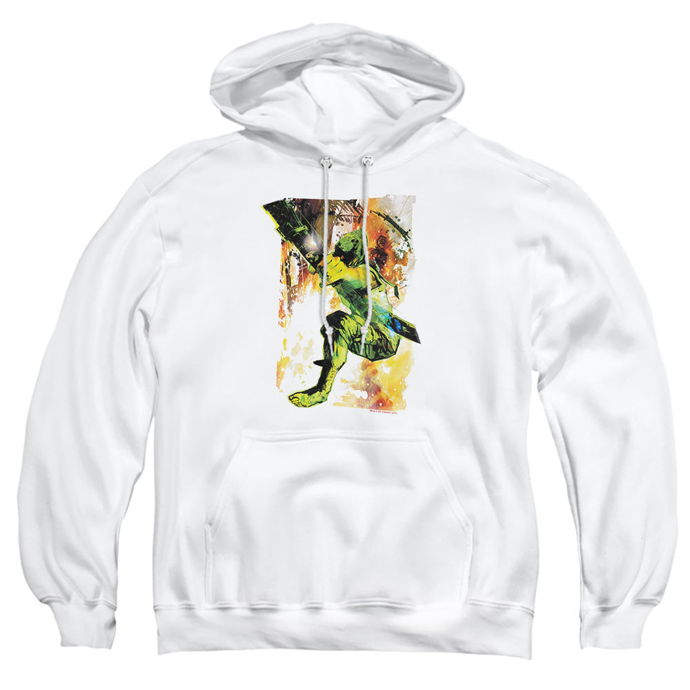 Justice League Of America Painted Archer Mens Hoodie White Officially Licensed