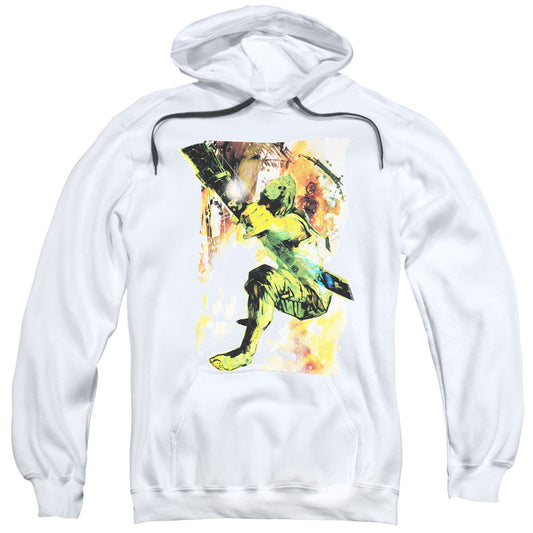 Justice League Painted Archer Mens Hoodie White Officially Licensed