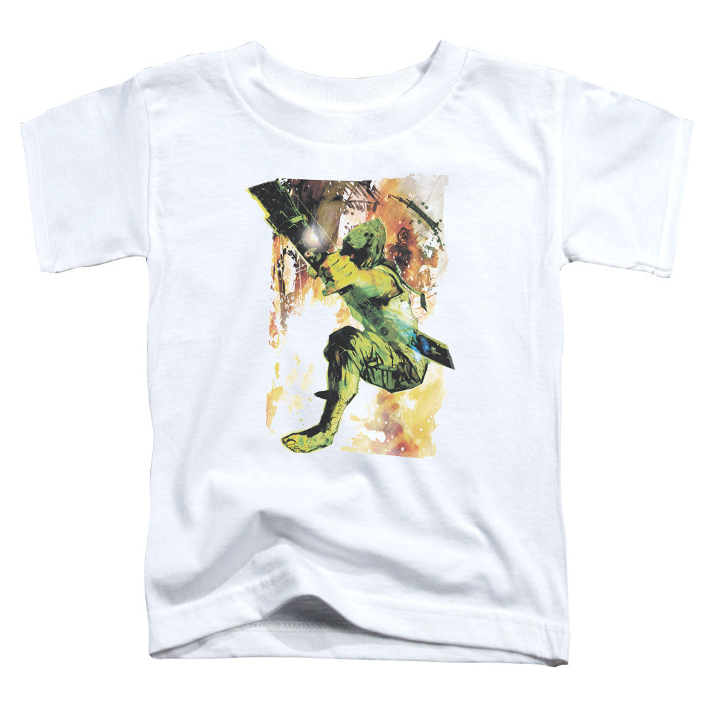 Justice League Painted Archer Toddler Kids Youth T Shirt White Officially Licensed