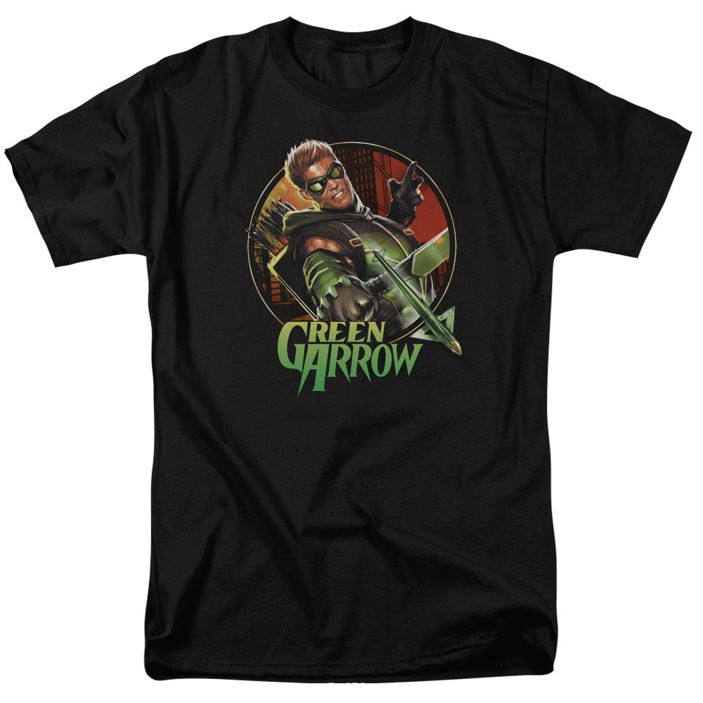 Justice League Of America Sunset Archer Mens T Shirt Black Officially Licensed