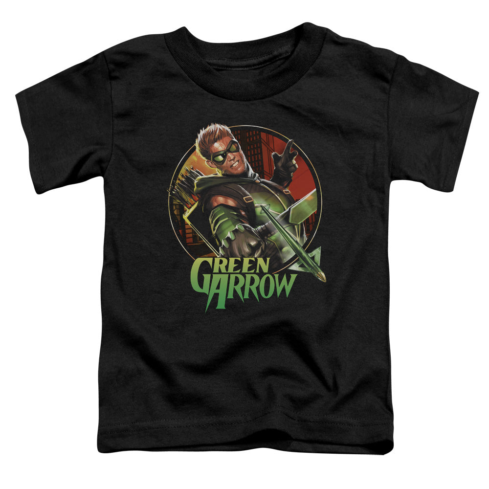 Justice League Sunset Archer Toddler Kids Youth T Shirt Black Officially Licensed