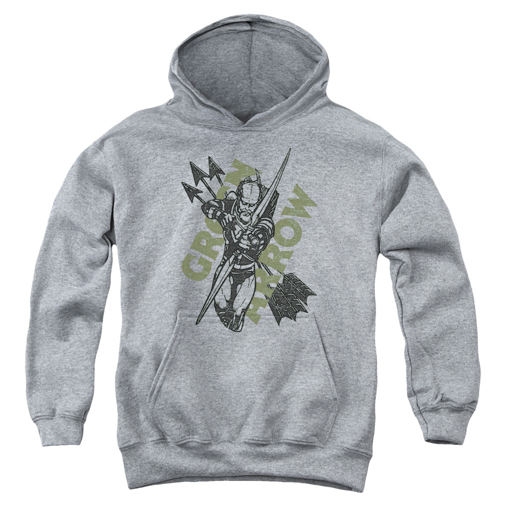 Justice League Archers Arrows Kids Youth Hoodie Athletic Heather Officially Licensed