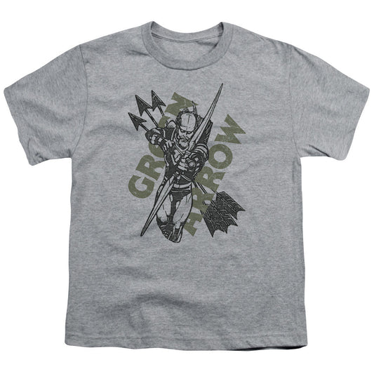 Justice League Archers Arrows Kids Youth T Shirt Athletic Heather Officially Licensed