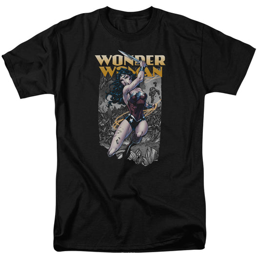 Justice League Of America Wonder Slice Mens T Shirt Black Officially Licensed