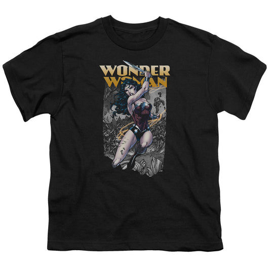 Justice League Wonder Slice Kids Youth T Shirt Black Officially Licensed