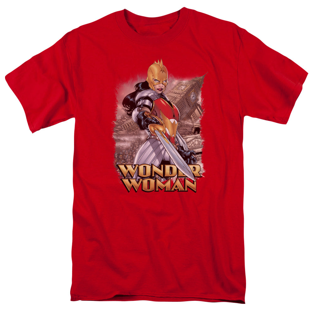 Justice League Of America Wonder Woman Mens T Shirt Red Officially Licensed