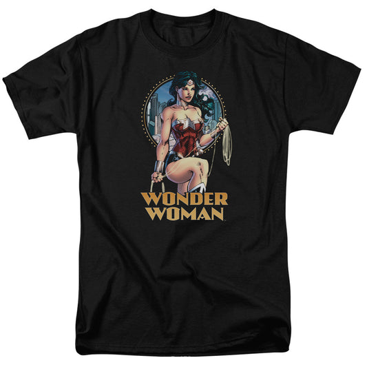 Justice League Of America City Warrior Mens T Shirt Black Officially Licensed