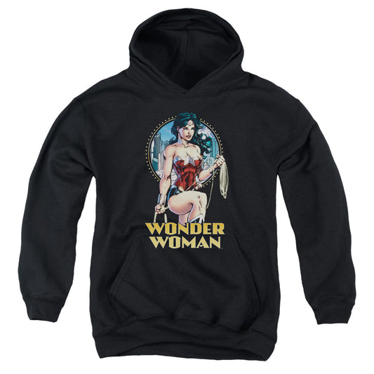 Justice League City Warrior Kids Youth Hoodie Black Officially Licensed