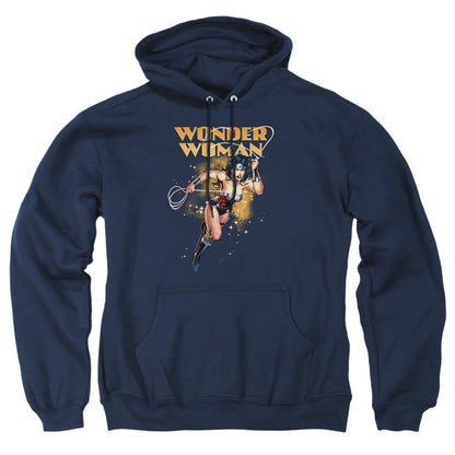 Justice League Of America Star Lasso Mens Hoodie Navy Officially Licensed