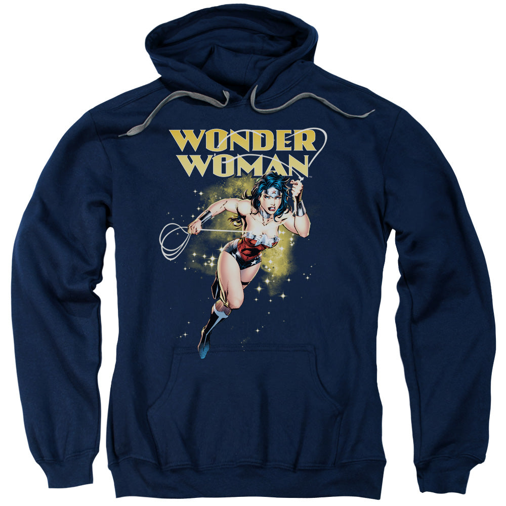 Justice League Star Lasso Mens Hoodie Navy Blue Blue Officially Licensed
