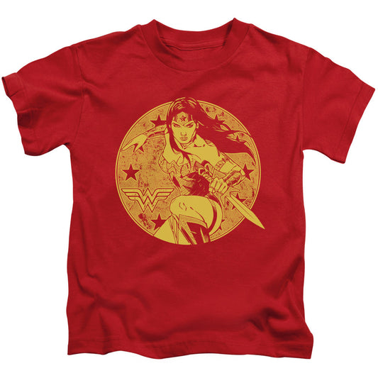 Justice League Young Wonder Juvenile Kids Youth T Shirt Red Officially Licensed