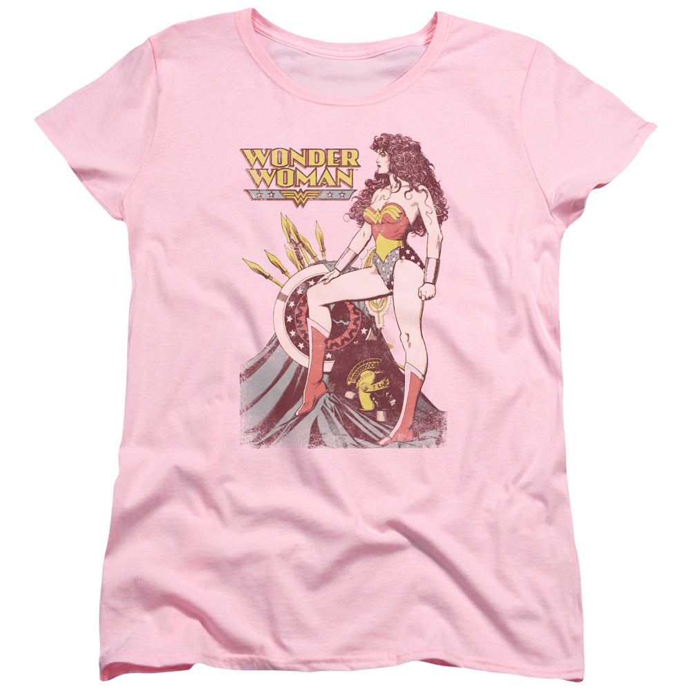 Justice League Armament Womens T Shirt Pink Officially Licensed