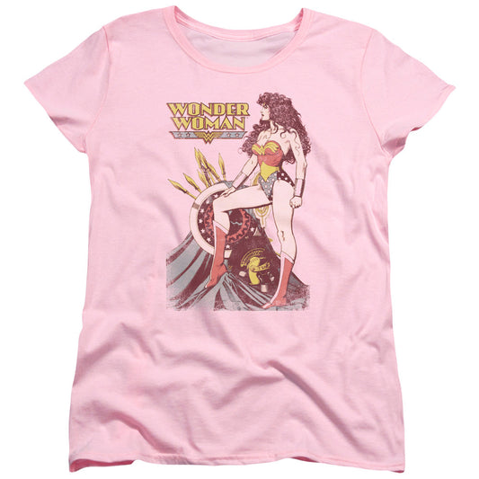 Justice League Armament Womens T Shirt Pink Officially Licensed
