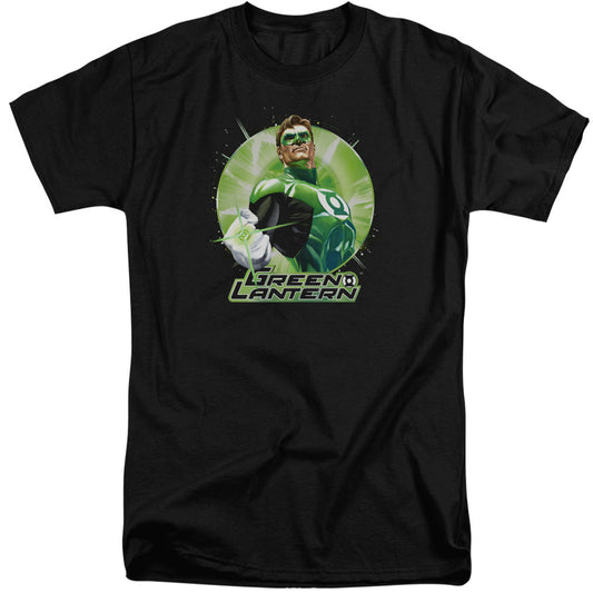 Justice League Of America Green Static Mens Tall T Shirt Black Officially Licensed